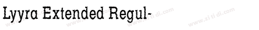 Lyyra Extended Regul字体转换